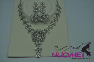 FJ0058Shining bling-bling sun flower necklace earrings