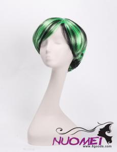 SK5016 carnival fashion short greeen and black wig