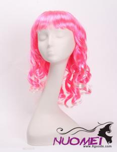 SK5021 carnival fashion curly pink wig