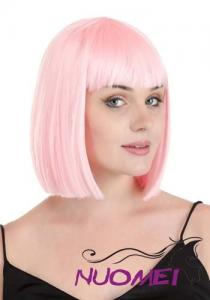A0035 Light Pink Bob Wig for Adults